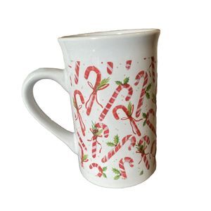 Royal Norfolk Christmas Coffee Mug Cup 12oz. Candy Canes 5” Inch Handle